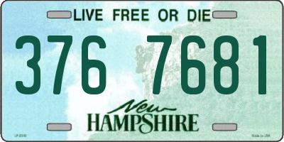 NH license plate 3767681