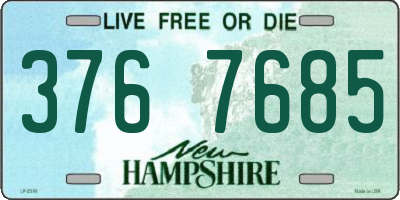 NH license plate 3767685