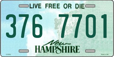 NH license plate 3767701