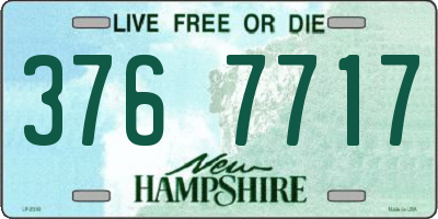 NH license plate 3767717