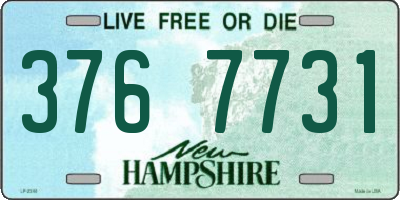 NH license plate 3767731