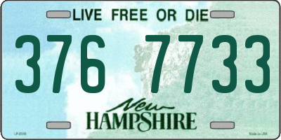 NH license plate 3767733