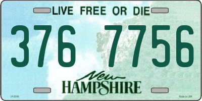 NH license plate 3767756