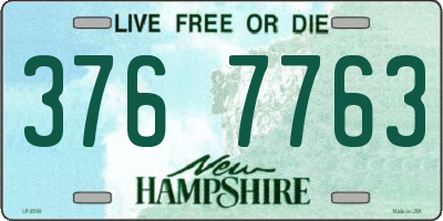 NH license plate 3767763