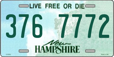NH license plate 3767772