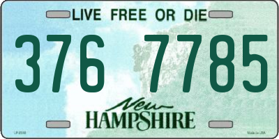 NH license plate 3767785