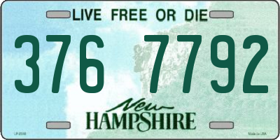 NH license plate 3767792