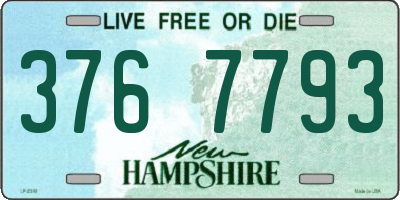 NH license plate 3767793