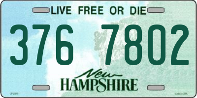 NH license plate 3767802