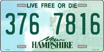 NH license plate 3767816