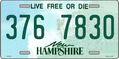 NH license plate 3767830