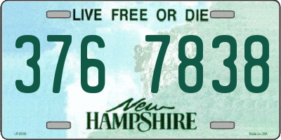 NH license plate 3767838