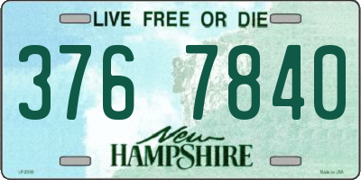 NH license plate 3767840
