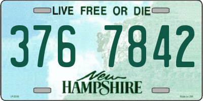 NH license plate 3767842
