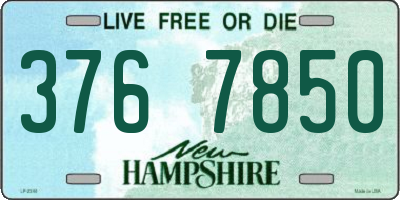 NH license plate 3767850