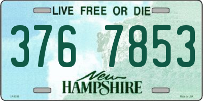 NH license plate 3767853
