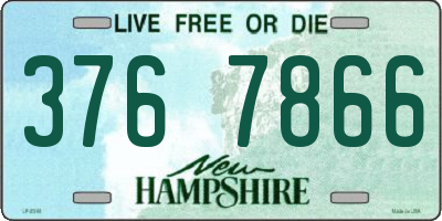 NH license plate 3767866