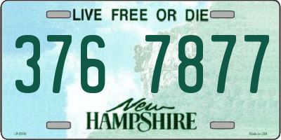 NH license plate 3767877