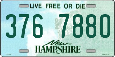 NH license plate 3767880