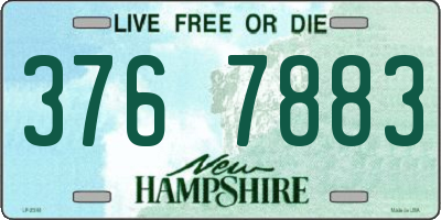 NH license plate 3767883