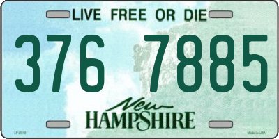 NH license plate 3767885
