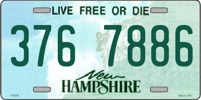 NH license plate 3767886