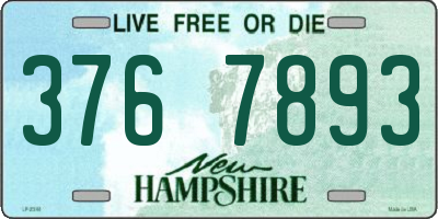NH license plate 3767893