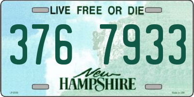 NH license plate 3767933