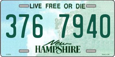 NH license plate 3767940