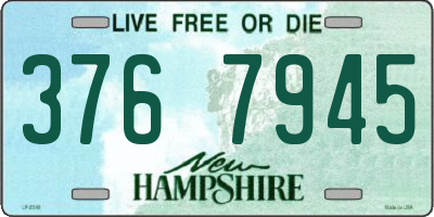 NH license plate 3767945