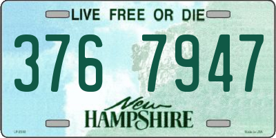 NH license plate 3767947