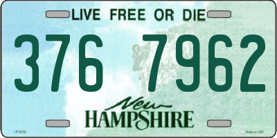 NH license plate 3767962