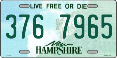 NH license plate 3767965