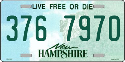 NH license plate 3767970