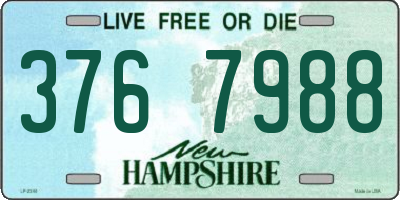 NH license plate 3767988