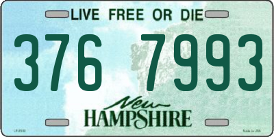NH license plate 3767993