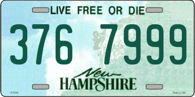 NH license plate 3767999