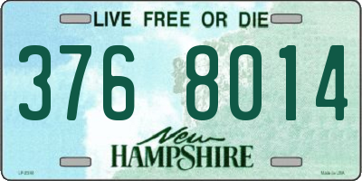 NH license plate 3768014