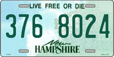 NH license plate 3768024