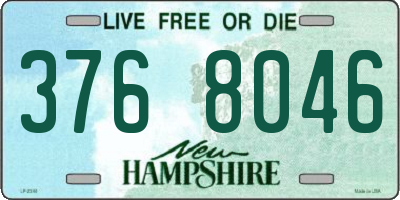 NH license plate 3768046