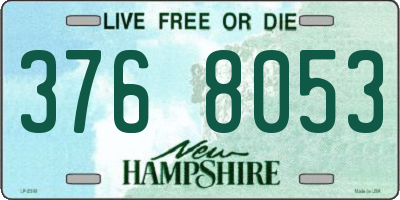 NH license plate 3768053