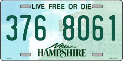 NH license plate 3768061