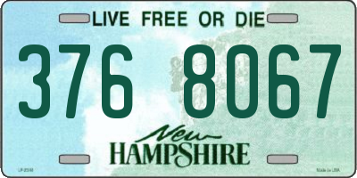 NH license plate 3768067