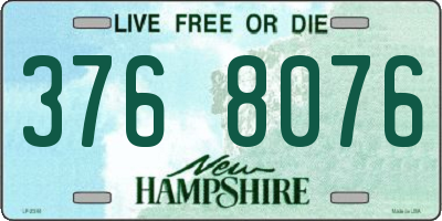 NH license plate 3768076