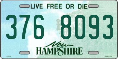 NH license plate 3768093