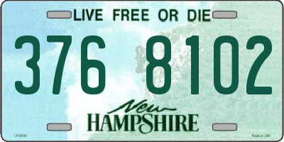 NH license plate 3768102
