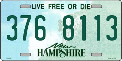 NH license plate 3768113