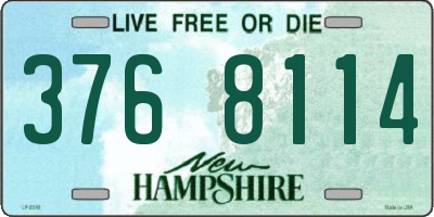 NH license plate 3768114