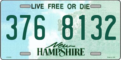 NH license plate 3768132