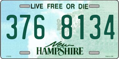 NH license plate 3768134